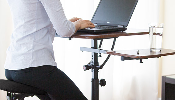 Sturdy, Stable Surface Teeter Sit-Stand Desk - height-adjustable standing desk