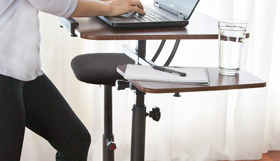 Versatile Desktop Teeter Sit-Stand Desk - height-adjustable standing desk