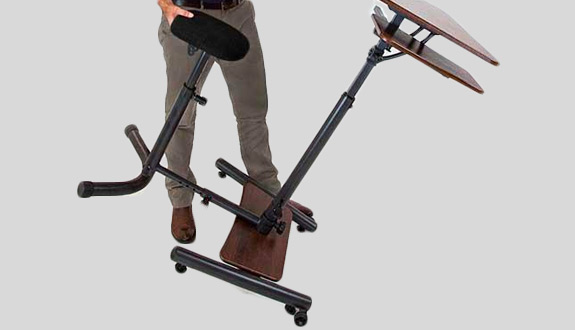 Quick Transport Teeter Sit-Stand Desk - height-adjustable standing desk