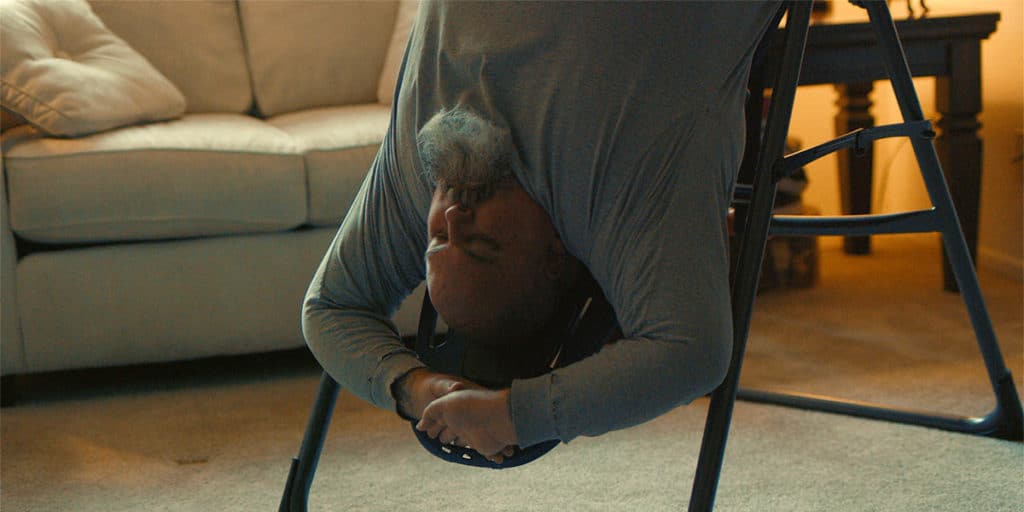 Jay on an inversion table.