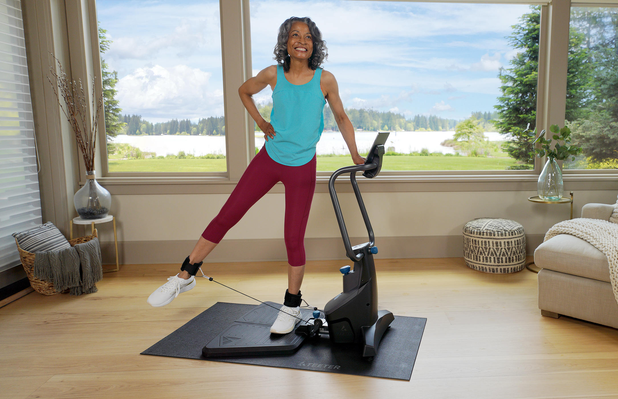Working out on FitForm Strength Trainer