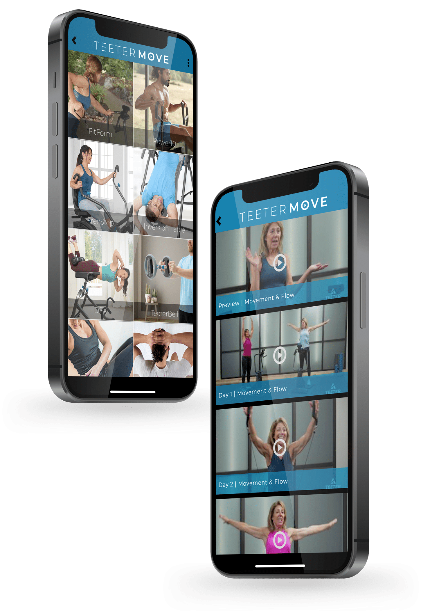 Teeter Move App Screens