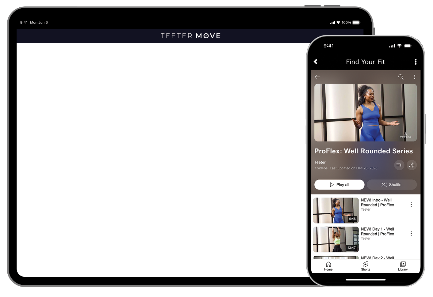 Teeter Move App on Phone and Tablet