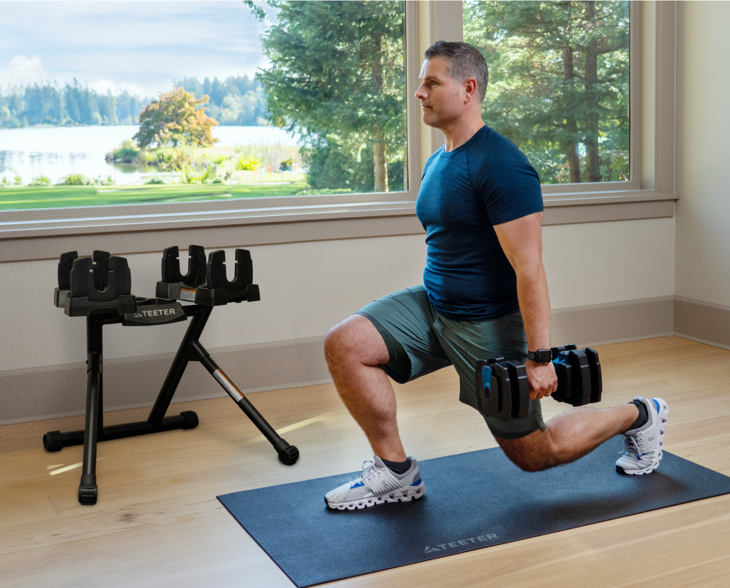 ProFlex Dumbbells in Home With ProFlex Stand
