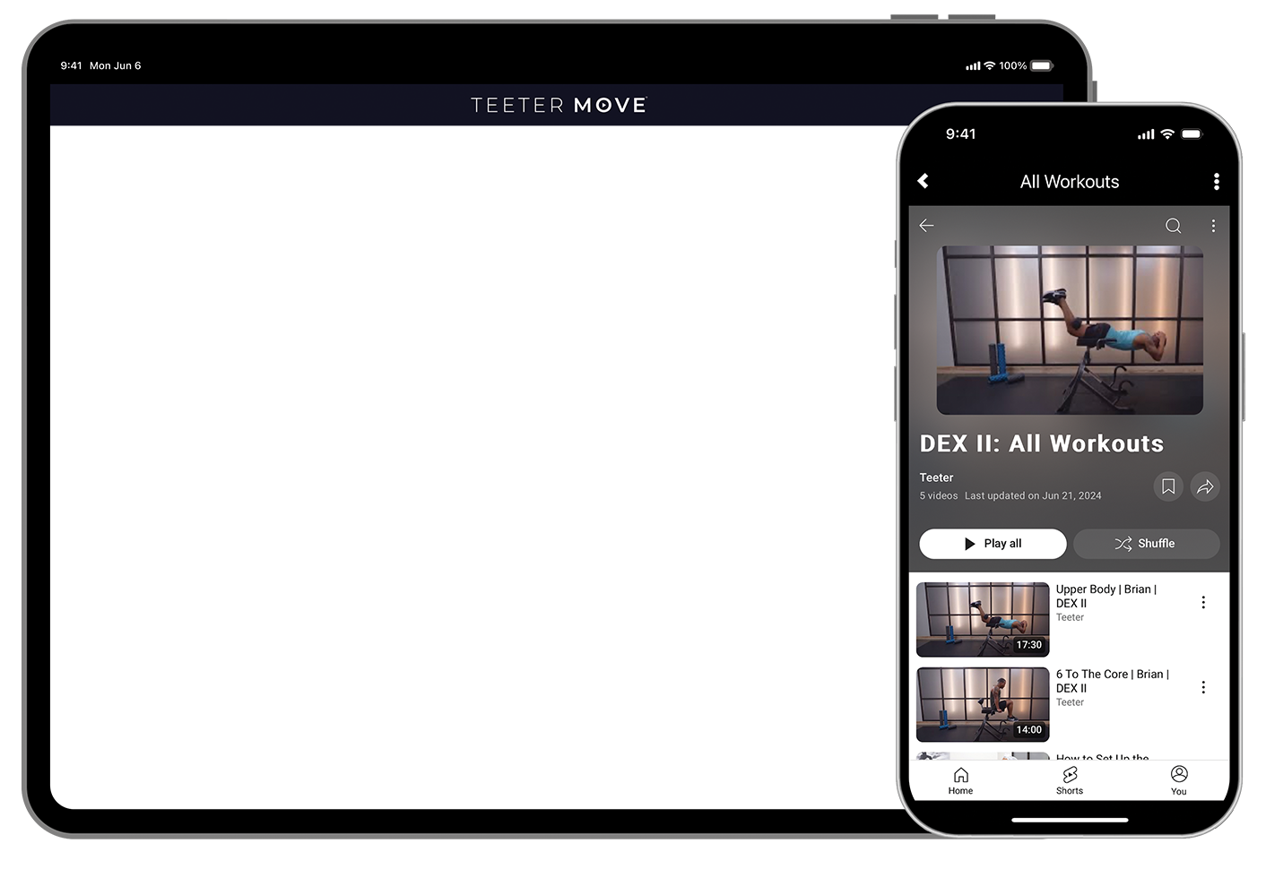 Teeter Move App on Phone and Tablet