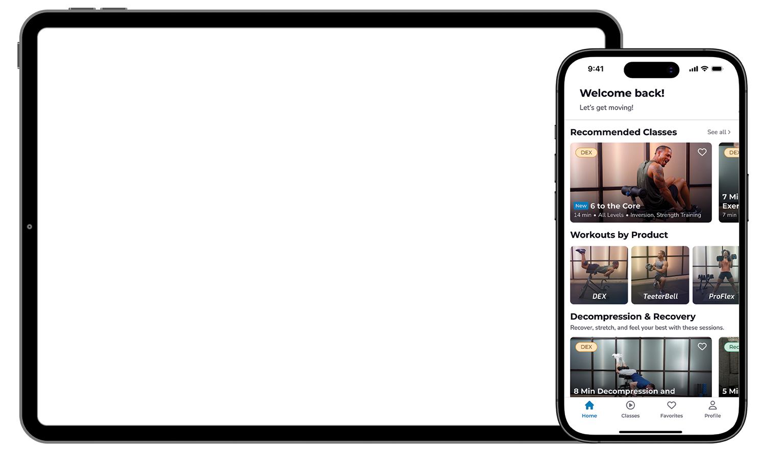 Teeter Move App on Phone and Tablet