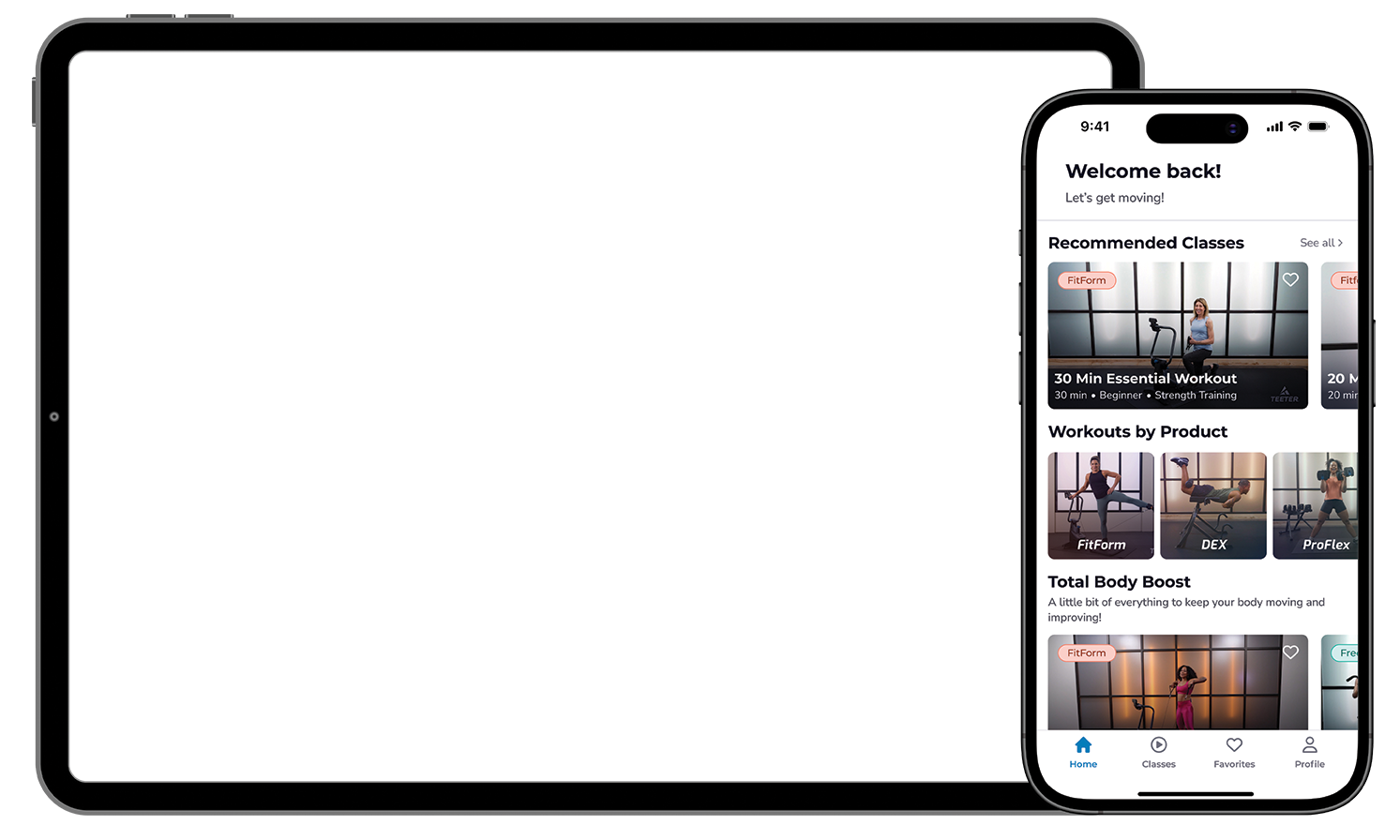 Teeter Move App on Tablet