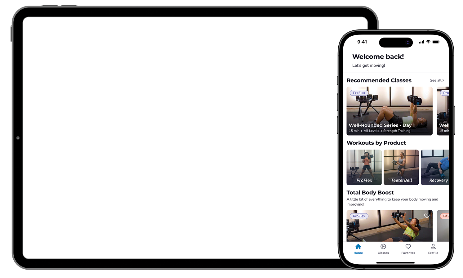 Teeter Move App on Phone and Tablet