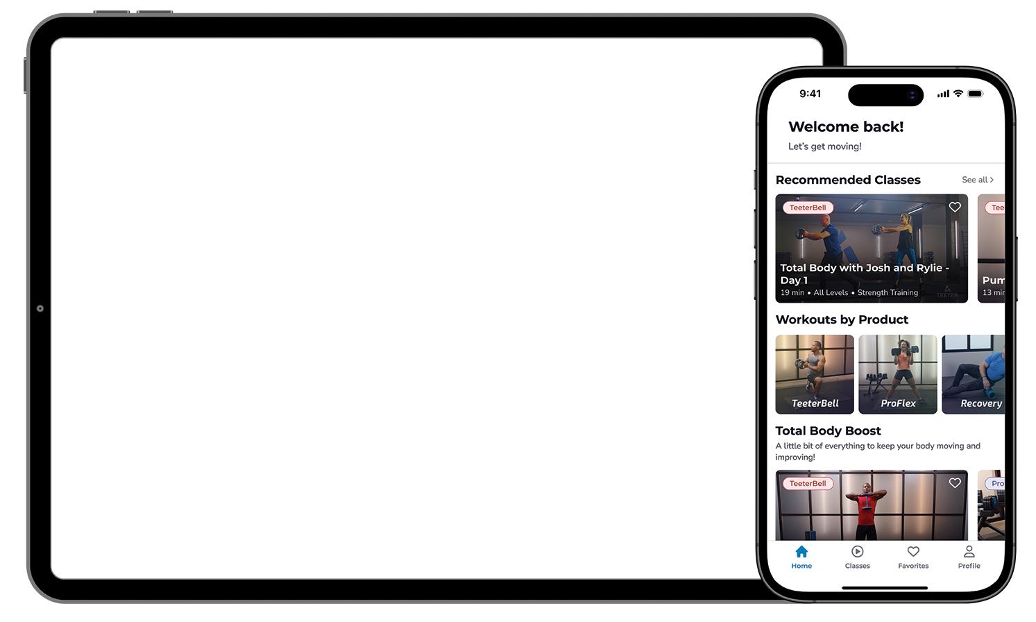 Teeter Move App on Phone and Tablet