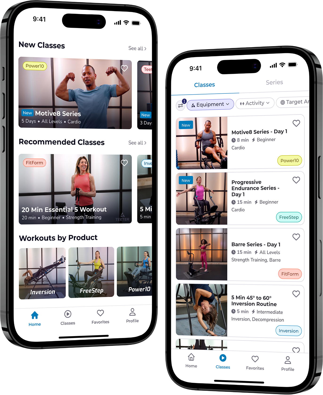 Teeter Move App Screens