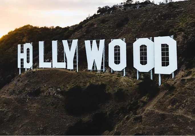 Hollywood sign on a hillside